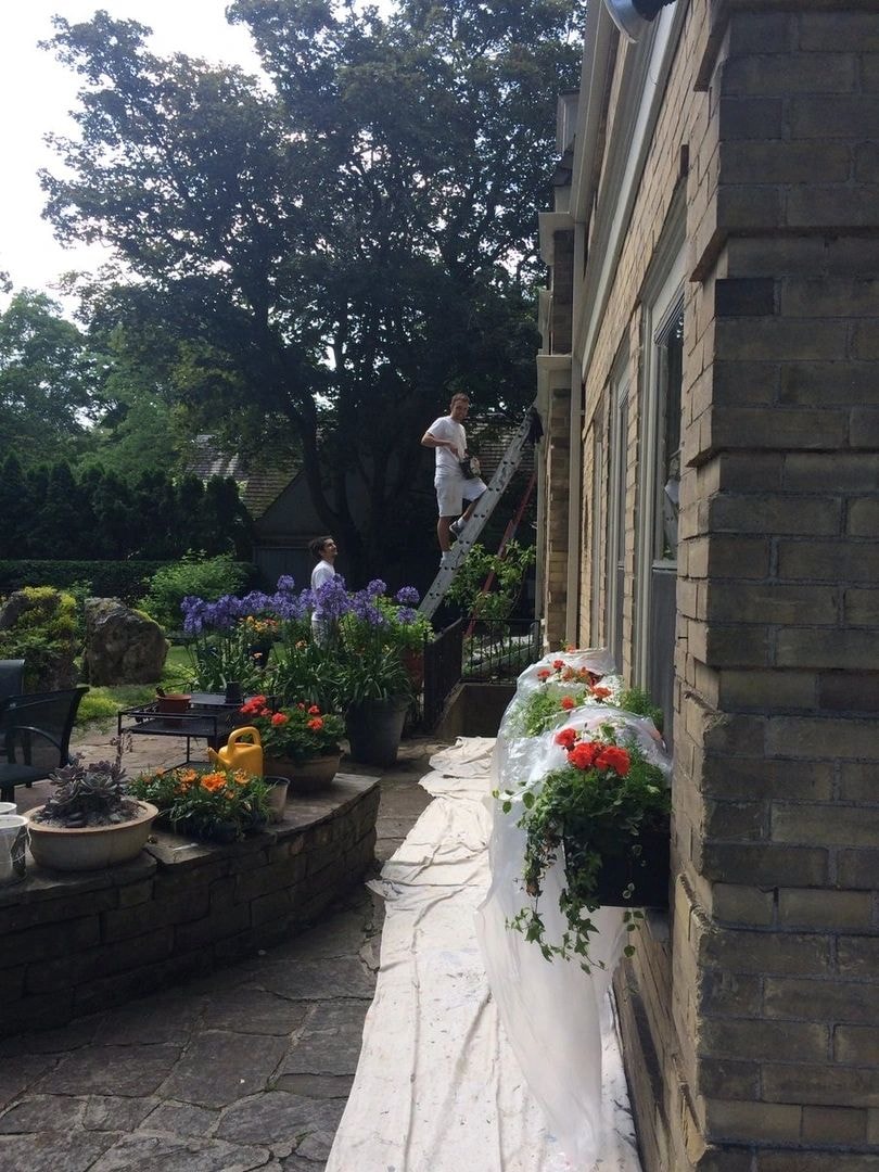 English Painter garden courtyard
